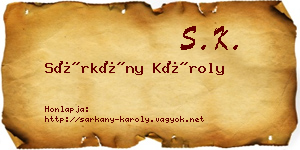 Sárkány Károly névjegykártya